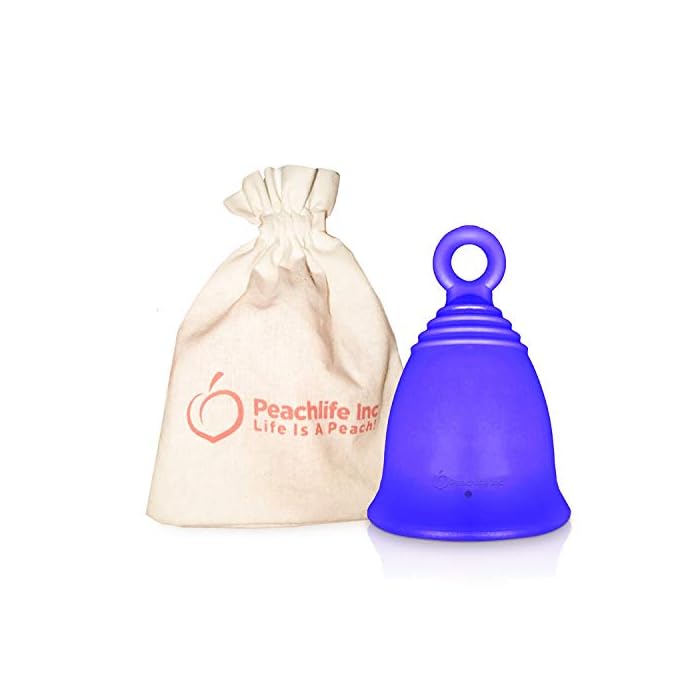 Peachlife Ring Loop Menstrual Cup - Medium Size, Extra Firm