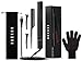 Professional Hair Straightener,2 In 1 Tourmaline Ceramic Flat Iron For Hair Styling With Rotating Adjustable Salon Temperature 250°F-450°F,100-240V for Worldwide Use,1 Inch,Black