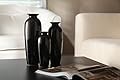 Hosley Set of 3 Black Ceramic Vases in Gift Box. Ideal Gift for Wedding or Special Occasions for Use in Home Office, Decor, Floor Vases, Spa, Aromatherapy Settings O3