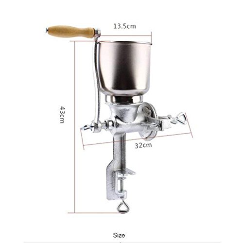 Yosoo 5L Handgetreidemühle Handkaffeemühle Handmühle Kornmühle Mühle Kaffeemühle Nussmühle - ca. 32x43cm – Bild 4