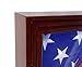 Military Award Shadow Box with Display Case for 3 x 5ft Flag - Felt in Black, Blue