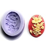 Wholeport 1-Hole Blooming Floral Resin Mold Clay Molds Handmade Resin Mold Polymer Clay Mold
