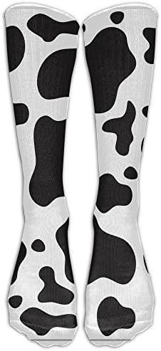 Cows Print Nylon Cartoon Fashion Compression Knee Socks Stretch Athletic For Men & Women Casual Long Tube Socks