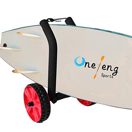 Onefeng Sports Adjustable Stand Up Paddle Board SUP Surfboard Carrier Cart Trolley Lightweight Dolley with Easy to Use Beach Wheels - Thumbnail 6