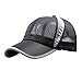 Voberry Men and Women Snapback Baseball Cap Outdoor Sports Mesh Hat (Black)