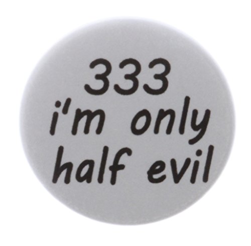 333 I'm only half evil 2.25" Keychain Devil Goth Emo Punk Dark Rude Humor
