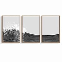 3 Piece Framed Canvas Wall Art Large Wave in The Ocean Canvas Prints Home Artwork Decoration for Living Room,Bedroom - 16