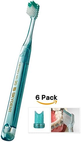 SKY Orthodontic Toothbrushes[6 Packs] V Trim Cleaning for Braces Wires Brackets (Ortho No.20)