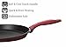 Saflon Titanium 11-Inch Crepe Pan, Forged Aluminum with 3-Layer Non-Stick PFOA Free Scratch-Resistant Coating from England, Dishwasher Safe (Red)