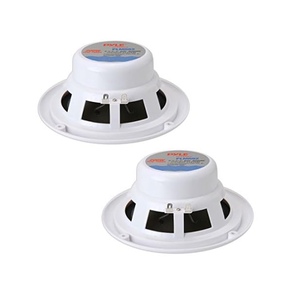 Pyle-PLMRS62-Dual-65-Water-Resistant-Marine-Speakers-2-Way-Full-Range-Stereo-Sound-Built-in-Tweeters-200-Watt-Silver-Pair