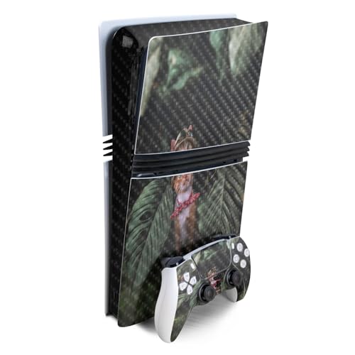 Carbon Fiber Gaming Skin Compatible with Sony PlayStation 5 PS5 Pro Bundle - Ex…