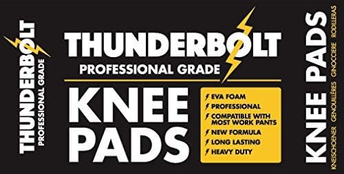 Thunderbolt Knee Pads for Work Inserts for Pants Trousers Workwear with Thick EVA Foam Cushioning (1 Pair) - Image 4