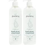 Puracy Natural Conditioner, Hypoallergenic, Silicone-Free, All Hair Types, 16 Ounce (2-Pack)