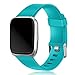 Wepro Bands Compatible with Fitbit Versa SmartWatch, Watch Replacement Band for Women Men Kids, Small, 2 Pack, Periwinkle, Teal