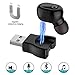 Single Waterproof Bluetooth Earbud - Smallest Wireless Earbud Earpiece Headset Headphone Earphone Car Headset with HD Microphone for iPhone Android and More(One Pcs)-Black