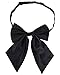 SYAYA Pre Adjustable Women Bow Tie, Girls Necktie Bowtie For Japanese Uniform/Fairy Godmother, Christmas/Cosplay/Party B1(black)