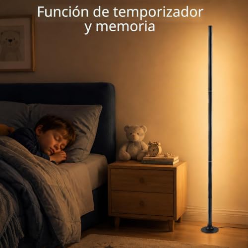 RGB Floor Lamp for Living Room, 120 cm, Set of 2 Dimmable Corner Lamps with Smart App and Remote Control, DIY LED Floor Lamp with 16 Million Colors, Sync