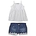VICVIK Jeans Short and Tank Tops Girls Summer Clothing Sets 2 piece (120(5T))