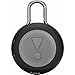 JBL Clip 3 Portable IPX7 Waterproof Wireless Bluetooth Speaker with Built-in Carabiner, Noise-Canceling Speakerphone and Microphone, Black (Renewed)