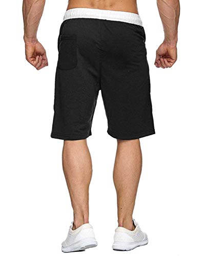 image for Voncheer Mens Elastic Waist Drawstring Summer Workout Shorts with Zipp