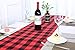 Lanpn Christmas Buffalo Check Plaid Table Runner (Black and Red)