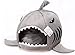Grey Shark Bed for Small Cat Dog Cave Bed With Removable Cushion,waterproof Bottom