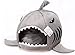 Grey Shark Bed for Small Cat Dog Cave Bed Removable Cushion,waterproof Bottom Most Lovely Pet House Gift for Petthumb 1