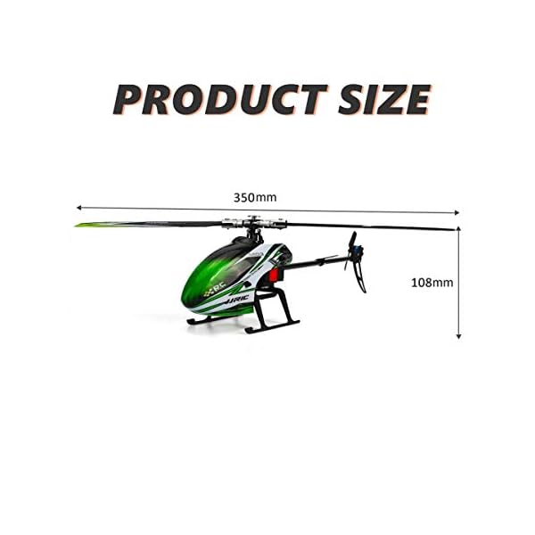GRTVF Fernbedienungshubschrauber RC Hubschrauber 2.4GHz, Professionelles Modellflugzeug, Greizstabilisator und hohe und… – Bild 8