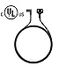 [UL Listed] Pwr+ 2 Pack 3 Ft 2 Prong AC Wall Cable 2 Slot Power Cord L-Type for LED LCD TV, Samsung, LG, Yamaha Sound Bar Laptop IEC-60320 IEC320 C7 to NEMA 1-15P (Figure 8) - 3903-000853 3903-000599