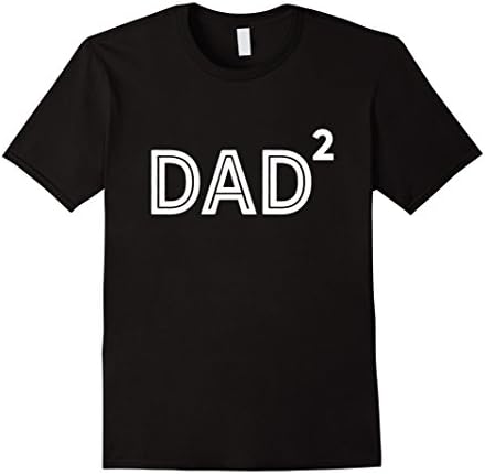 Men's Dad Squared 2nd Baby Pregnancy Announcement T-Shirt Large Black