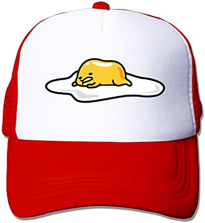 Gudetama Nylon Adjustable Caps Red Flat Along Hat One Size