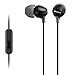 Original New Sony Stereo Headphones MDR-EX15AP - Black with Mic & Remote - for Android/Apple/Rim/Windows - (Retail Packing)