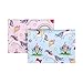 IBraFashion Toddler Pillowcases for Girls 14x19 for 13x18, 12x16 Pillow 100% Cotton Unicorns and Castles 2 Packs (Blue and Pink)