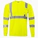 JORESTECH Safety T Shirt Reflective High Visibility Long Sleeve Yellow/Lime ANSI Class 3 Level 2 Type R TS-02 (3XL)