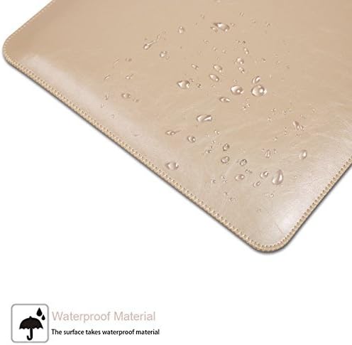 ele ELEOPTION Microfiber Leather Laptop Sleeve Slim Case Cover Luxury PU Leather Case Elegant Protective Case Integrated Mouse pad for Macbook 12" - Image 5