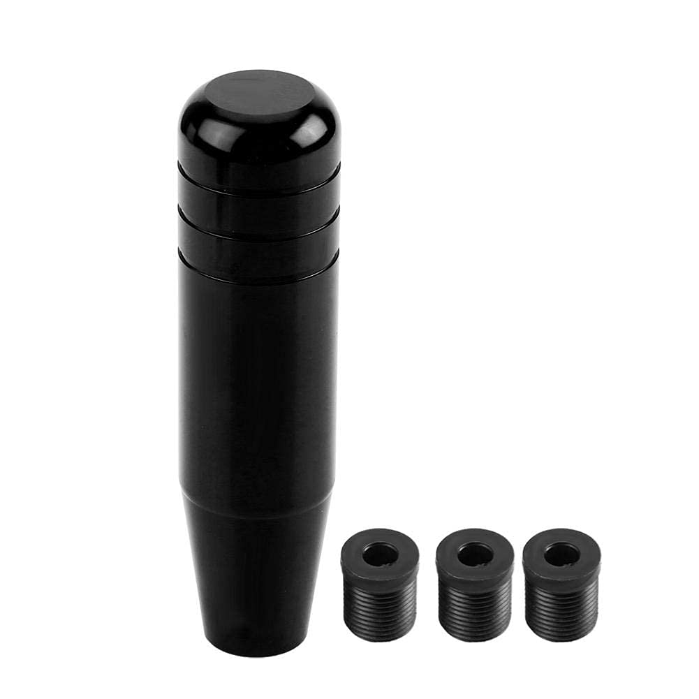 Aramox Universal Aluminum Alloy Manual Gear Shift Knob, Black, 13cm, Ergonomic Design