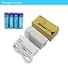 KENTLI 4pcs 1.5v 3000mWh Li-Polymer Lithium Rechargeable AA Battery + 4 Slots Smart Charger with LED Flashlight fuction
