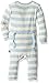 KicKee Pants Print Coverall with Snaps (3-6 Months, Pond Stripe)