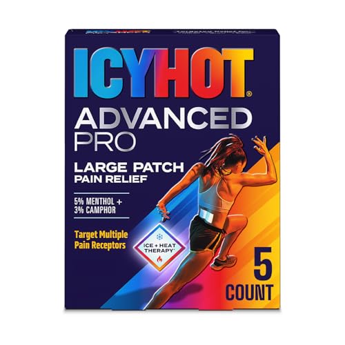 Icy Hot Advanced PRO Pain Relief Patches, Extra Strength with Menthol 5% and Ca…