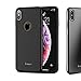 Compatible with iPhone Xs Max Case,360 All-Around Protective Cover Thin Slim Fit Non-Slip Lightweight Hard Case with Tempered Glass Screen Protector for iPhone Xs Max (Black)