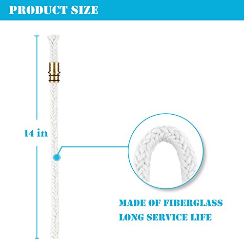 Tiki Torch Kit,Torch Wicks and Brass Wick Mount, Table Top Torch Lantern Kit (6PCS)