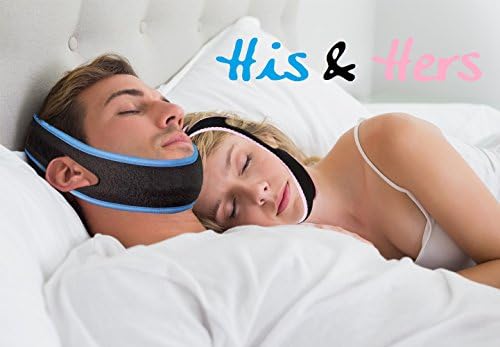 Anti Snoring Chin Strap – Snore Stopper Sleep Aid Device – Instant Snore Relief - Simple and Effective Snore Remedy – His And Hers Chin Straps By SnoreShield™ - 1 Blue And 1 Pink Strap Included