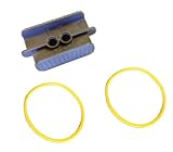 Lego Parts: Rubber Belt XL (Round Cross Section) - 5 x 5 + Belt Holder (PACK of 2 Yellow Belts)
