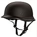 Low Profile Novelty German Half Chopper Helmet Skull Cap Matte Black (L)