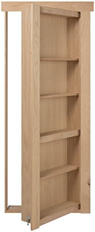 Murphy Door FMAO32UN Flush Mount Assembled Oak Wood Solid Core Interior Bookcase Door, Unfinished, 32" W x 80" H, Oak, 32" Length, 80" Height