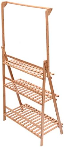 Amanest Bamboo Hanging Plant Stand Planter Shelves Flower Pot Organizer Storage Rack