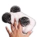 Aikeduo for iPhone 7Plus 5.5 Inch case Bling Luxury Cute Warm Handmade Panda Bear Furry Soft Rabbit Fur Hair iPhone 7 Plus 5.5 INCH 3D Case Cover (Panda)