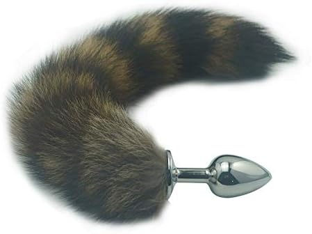 FMEWSA SHIRT Būtt Play Plug Women Toys New Hot Mink Brown Fox Tail all Size Anál Plug Beads Metal BūttPlug Role Play Flirting Fetish Sexg Toy Women,Būtt Sexg Plug Pleasure Play