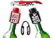 2 Vacuum Wine Stoppers + Gift Box + Corkscrew Bottle Opener + Bottle foil Peeler - Perfect Wine Gift Accessory, Set of 4 Funny Wine Tools â€“ Great Birthday Present Drinking Gift