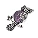 ZHEPIN Owl Necklace Amethyst Healing Pendant Nekclace for Women Men Spiritual Energy Gemstone Necklace - 19 inches